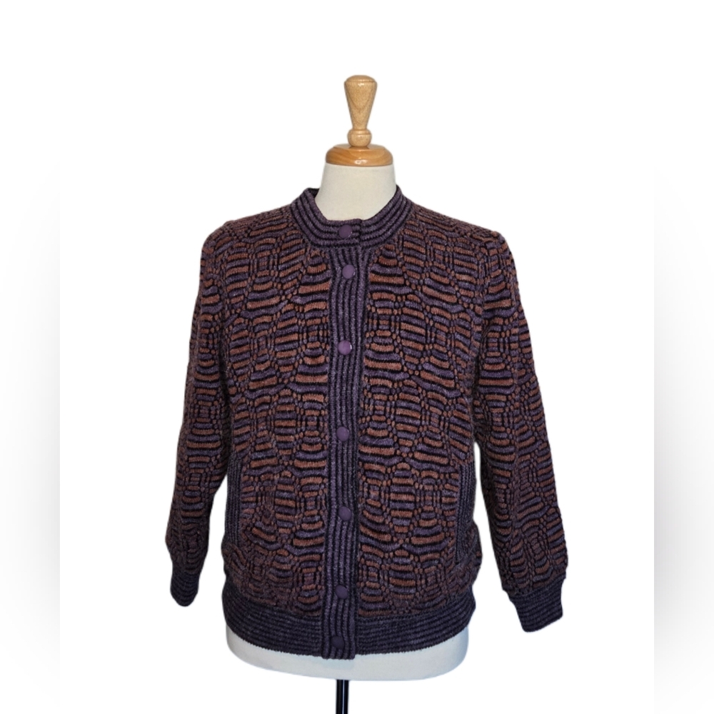 Vintage 70s 80s Quilted Lined Knit‎ Jacket W.K. New Hong Kong Co Warm Retro M/L